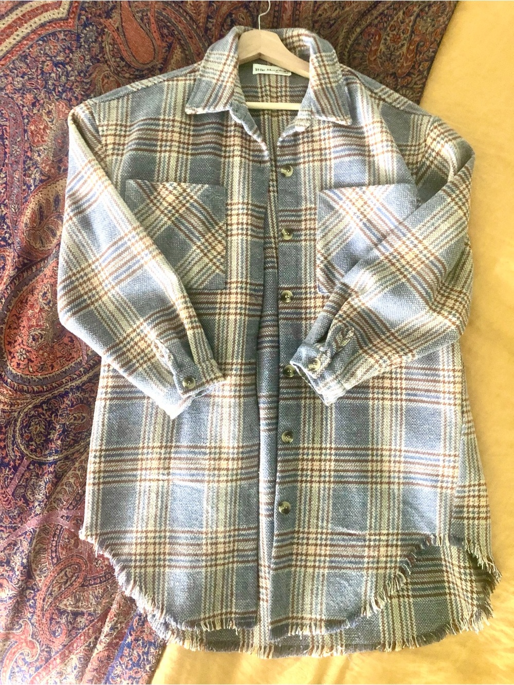 Blue & Brown Plaid Shacket